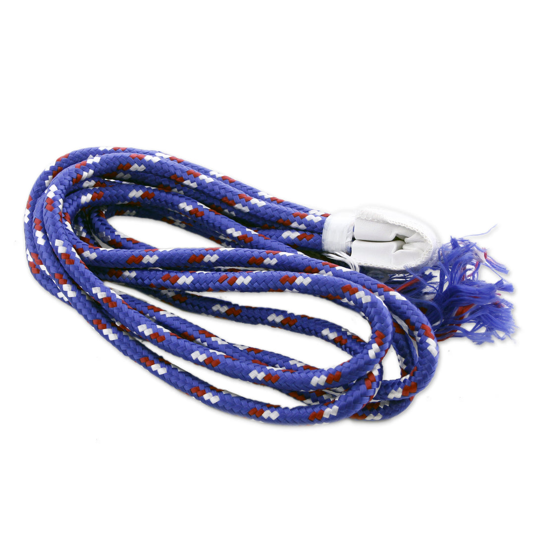 Artisan Crafted Striped Rope Hammock (Single) - Sea Breeze