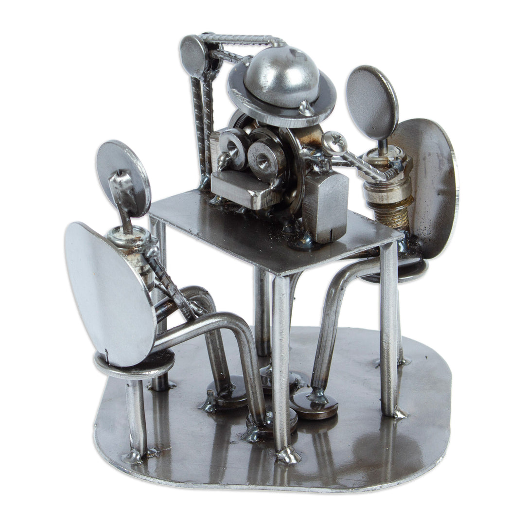 Artisan Crafted Recycled Metal Rustic Optometrist Sculpture - Rustic Eye Exam