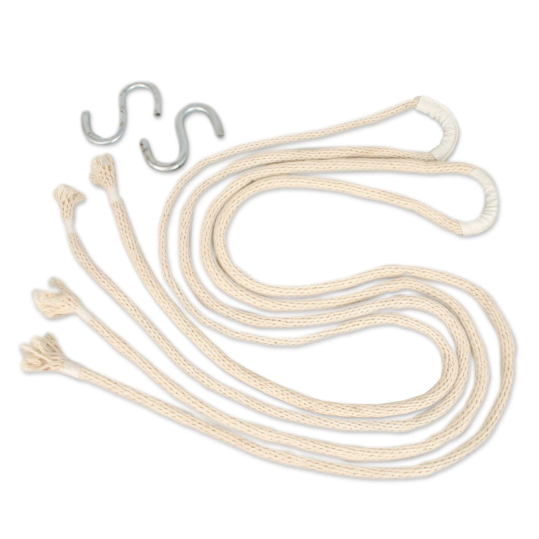 Unique Solid Mayan Hammock from Mexico (Single) - Ivory Sonata