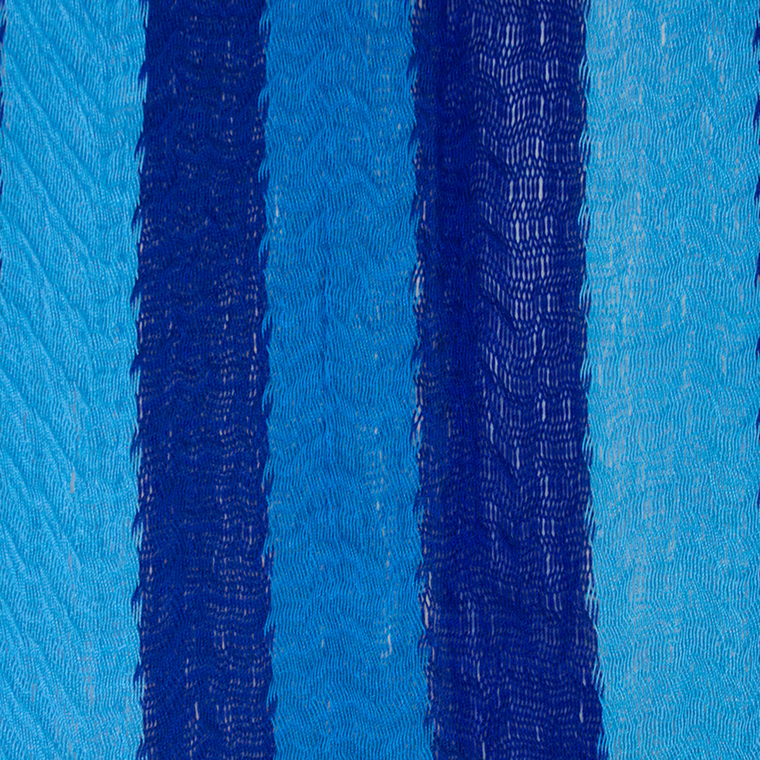 Artisan Crafted Rope Hammock (Single) - Blue Caribbean