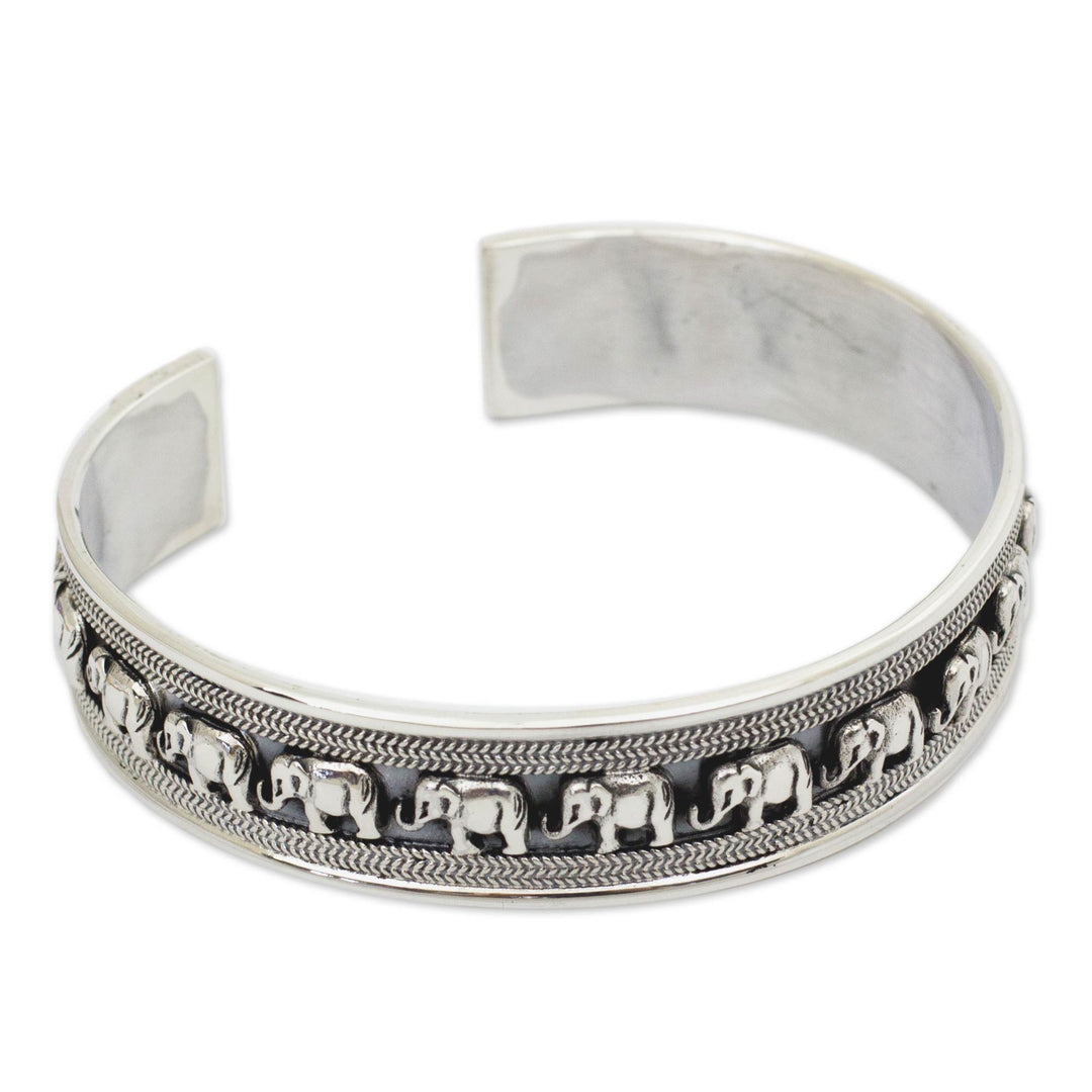 Sterling Silver Elephant Cuff Bracelet - Elephant Parade
