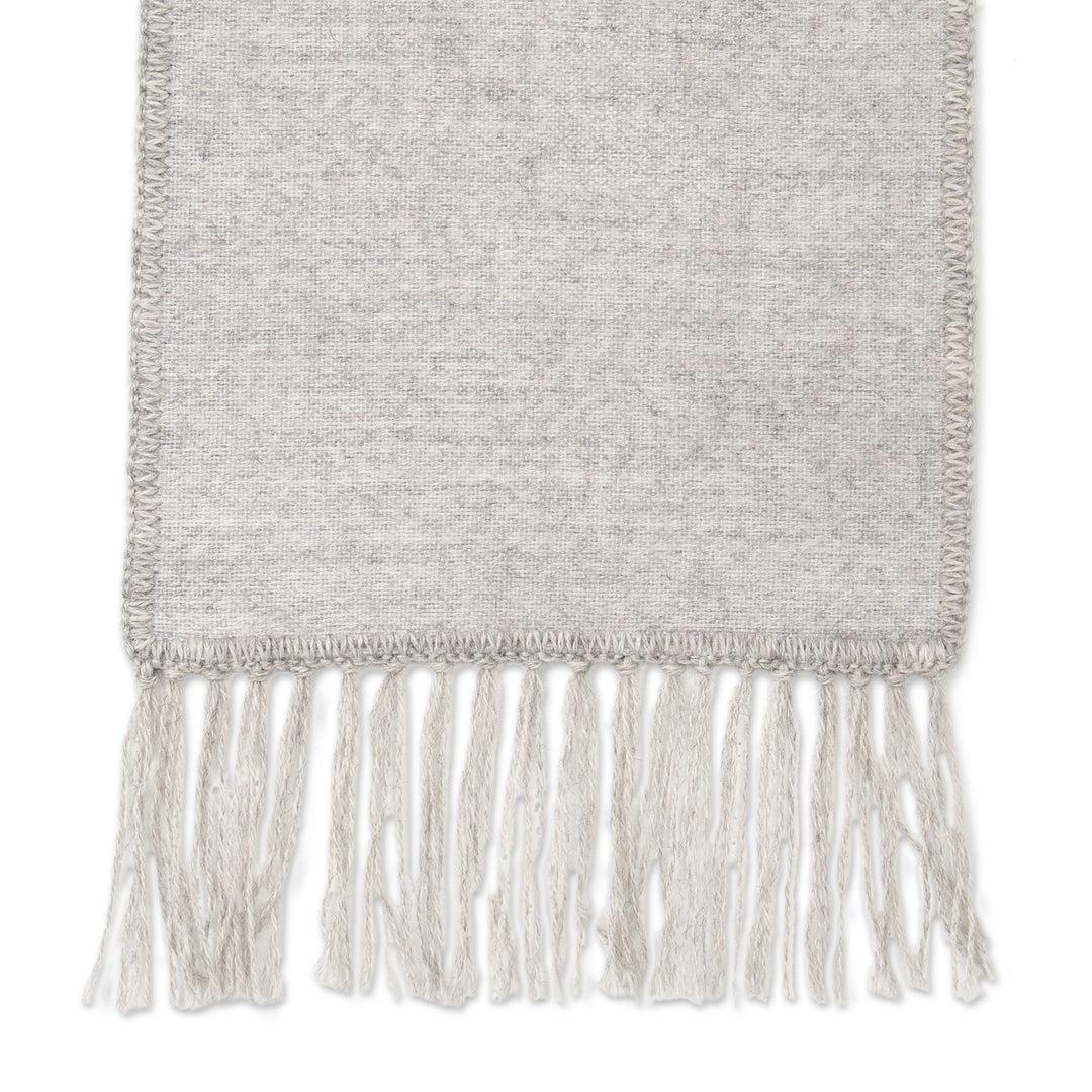 Handmade Alpaca Wool Blend Scarf - Silver Gift of Warmth