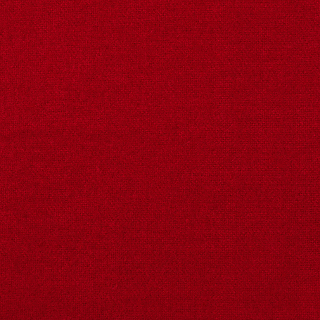 Handcrafted Alpaca Wool Blend Solid Scarf - Apple Red