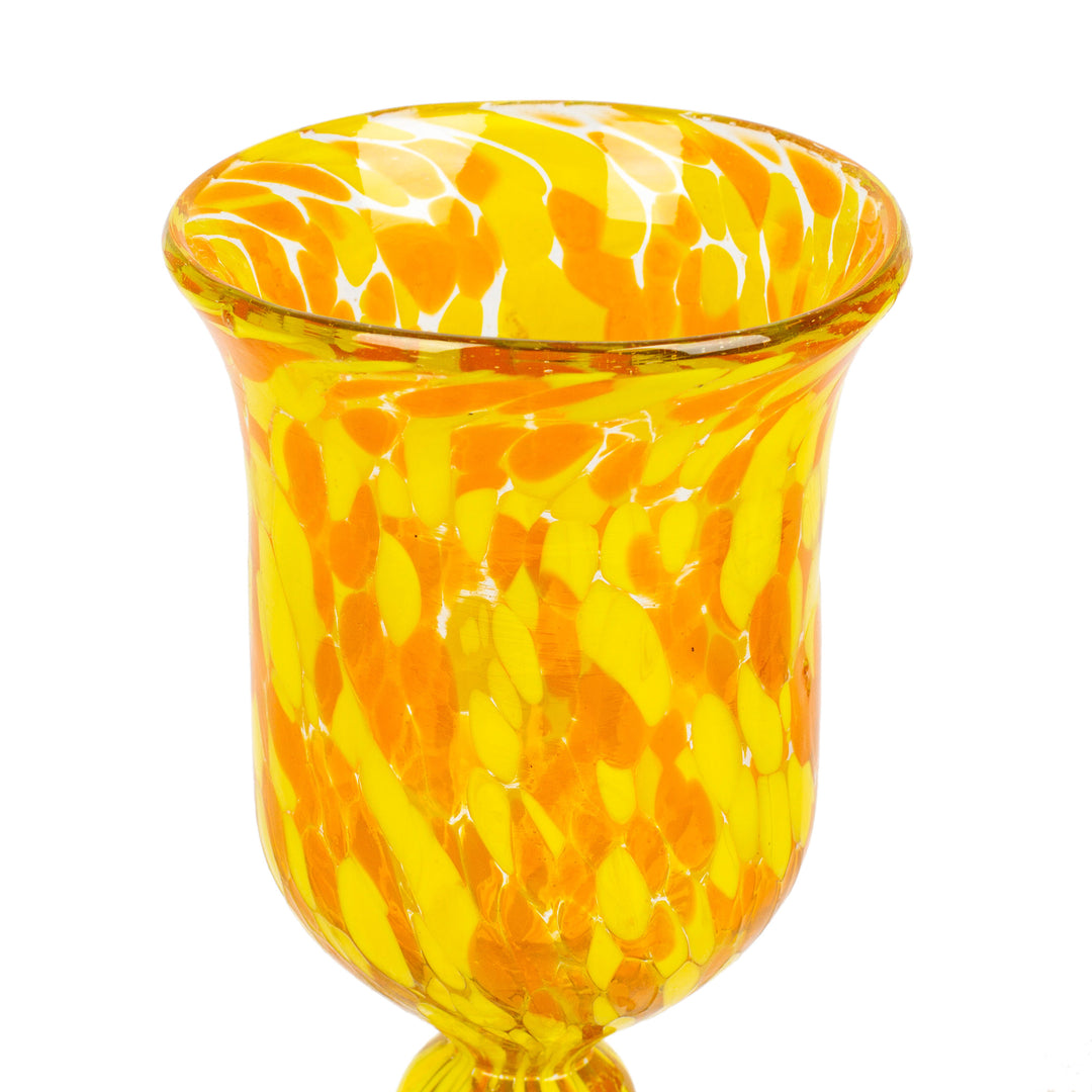 Handblown Glass Recycled Cocktail Drinkware (Set of 4) - Sun Celebration