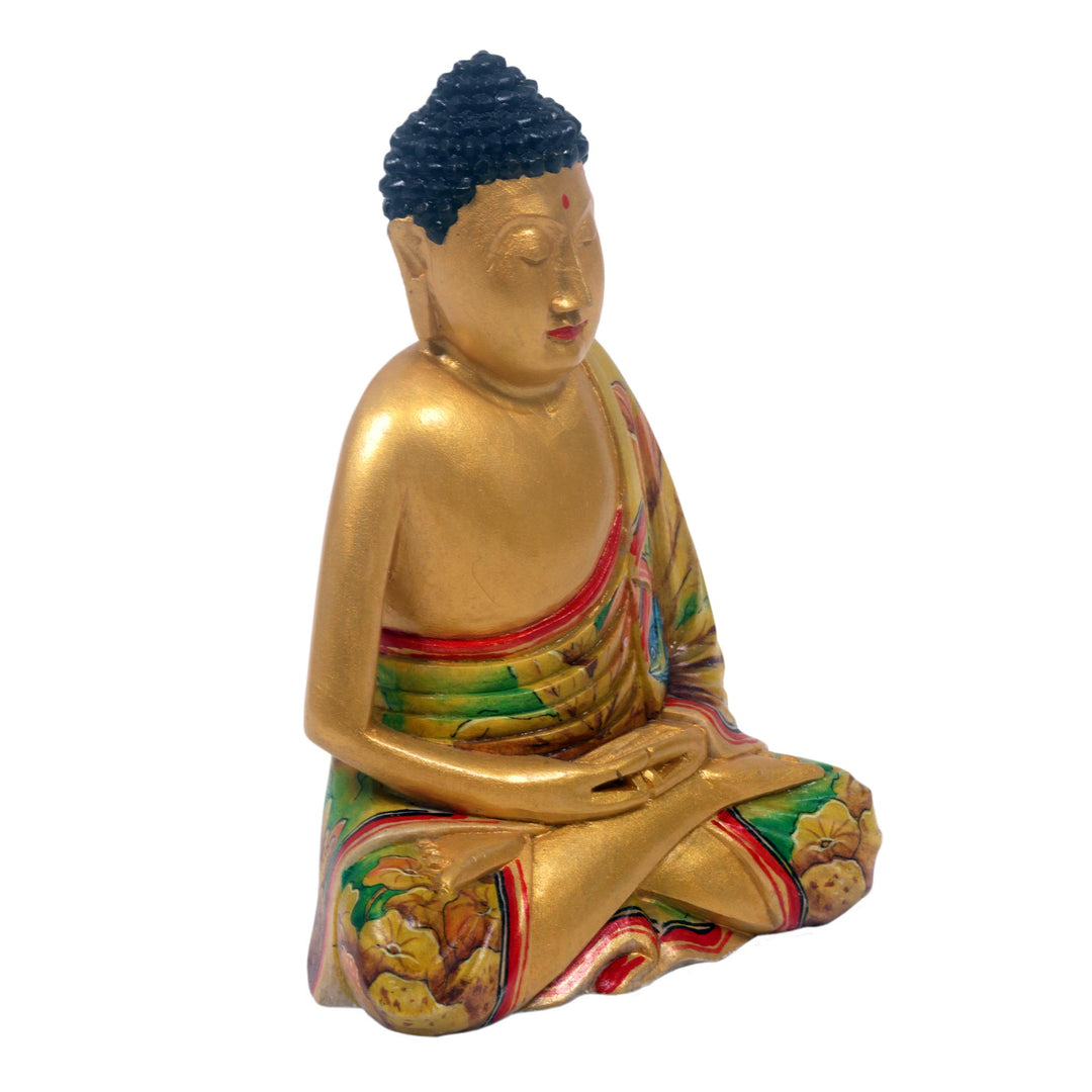 Hand Made Wood Sculpture - Buddha in Meditation