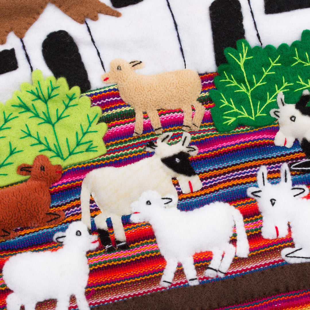 Applique Christmas stocking - No Room at the Inn