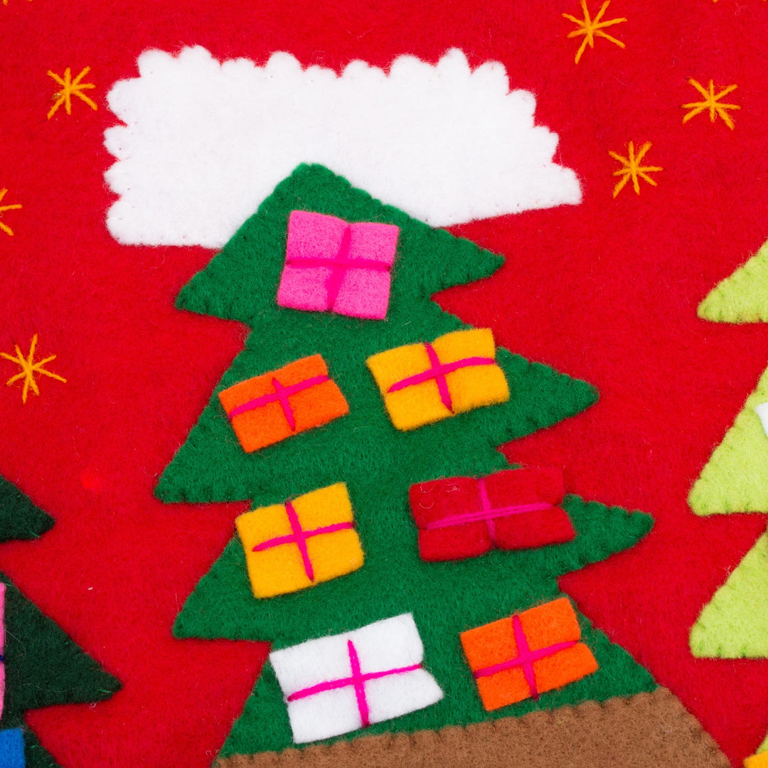 Applique Christmas stocking - No Room at the Inn