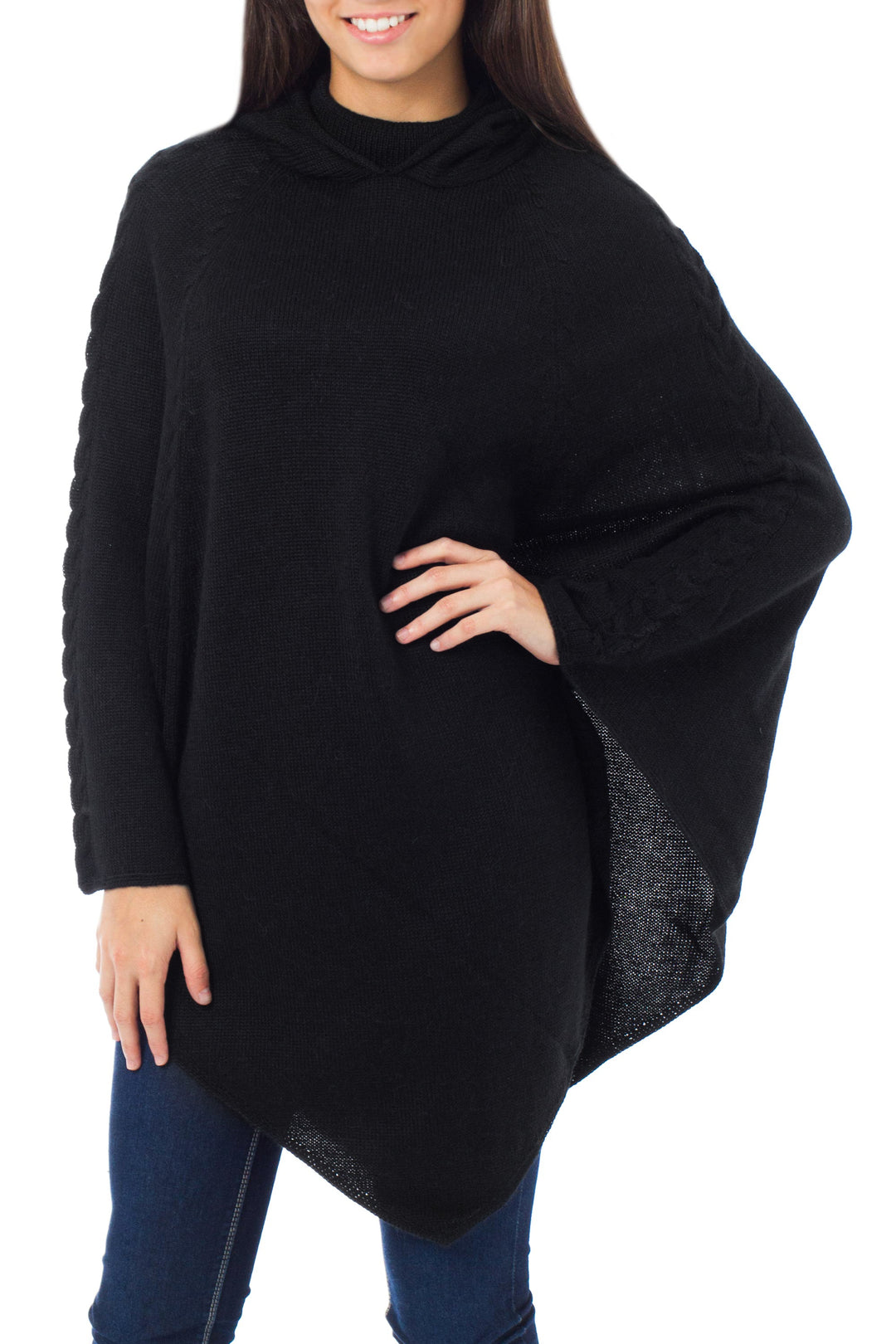 Alpaca Wool Blend Poncho from Peru - Eternal Magic