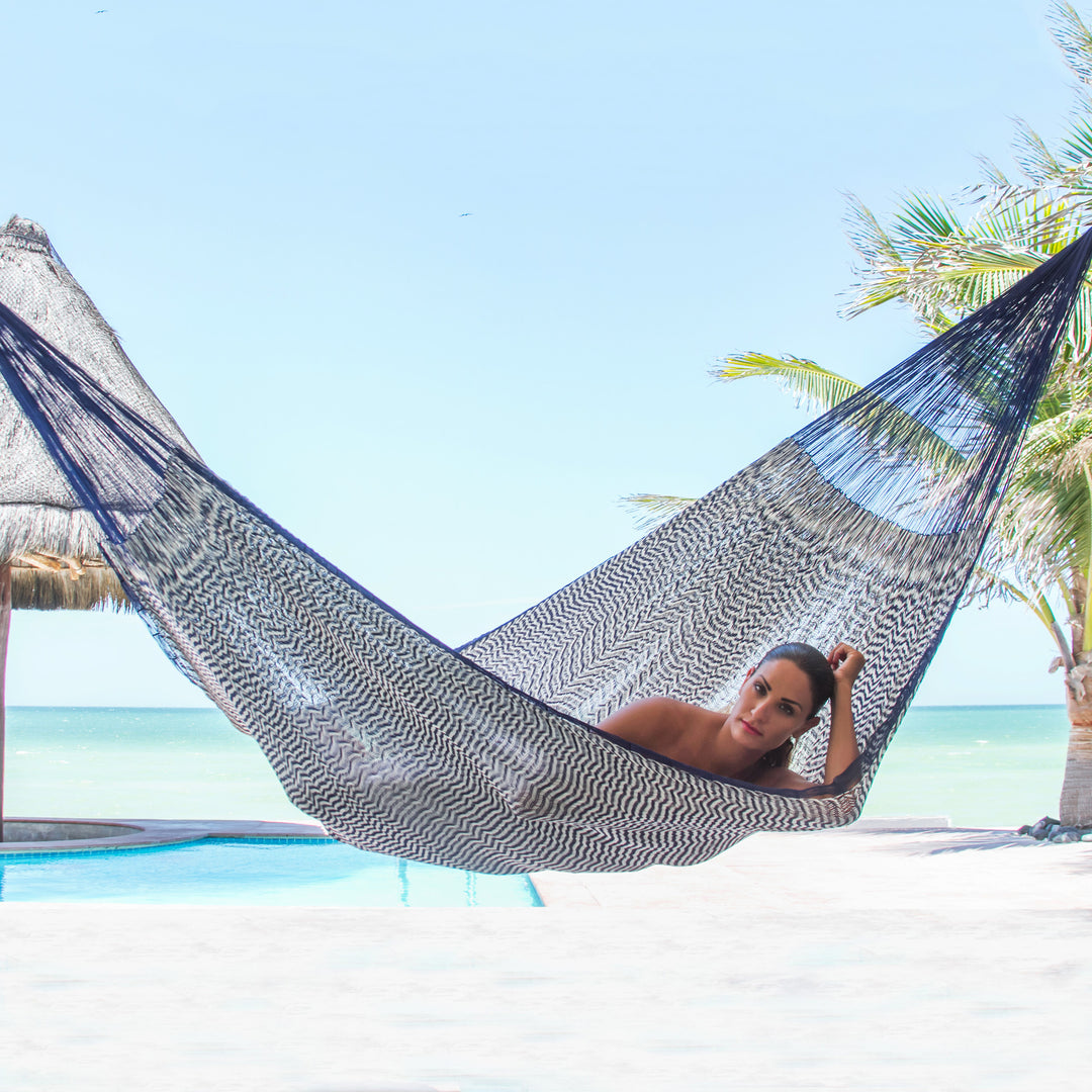 Unique Rope Hammock (Single) - Ocean Waves