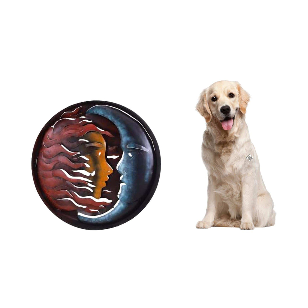 Hand Made Sun and Moon Steel Wall Art Sculpture - Romance Eclipse