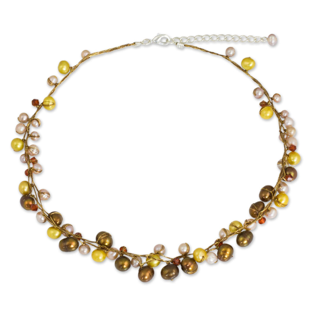 Handmade Pearl Necklace - River of Gold