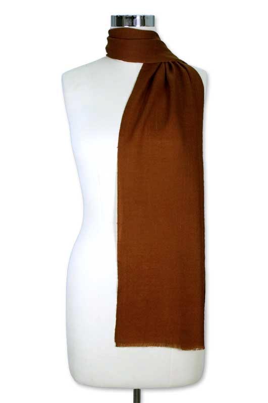 Wool scarf - Smart in Chocolate Brown