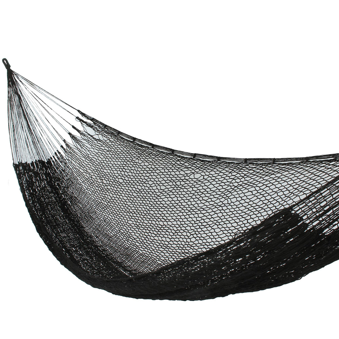 Fair Trade Black Rope Hammock (Single) - Shadows