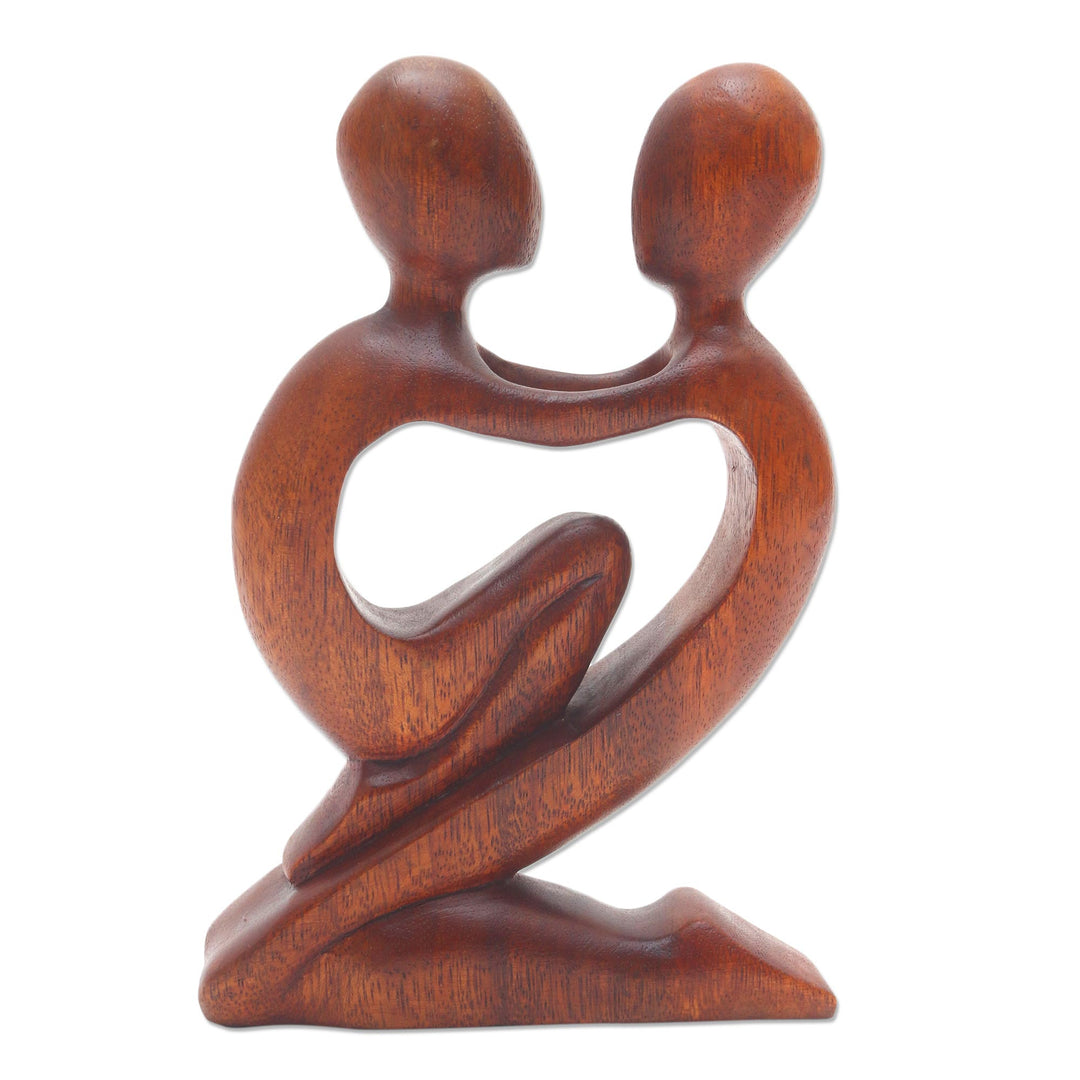 Original Romantic Wood Sculpture - True Love