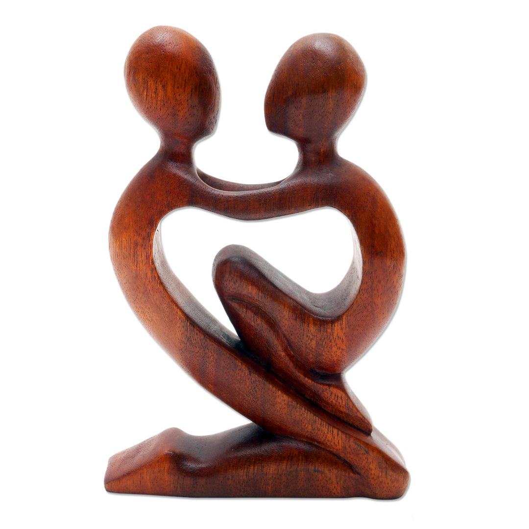 Original Romantic Wood Sculpture - True Love
