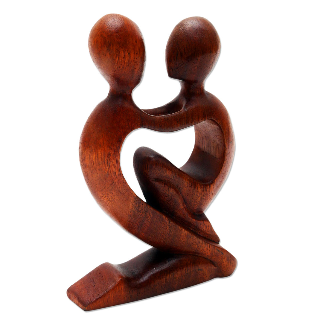 Original Romantic Wood Sculpture - True Love