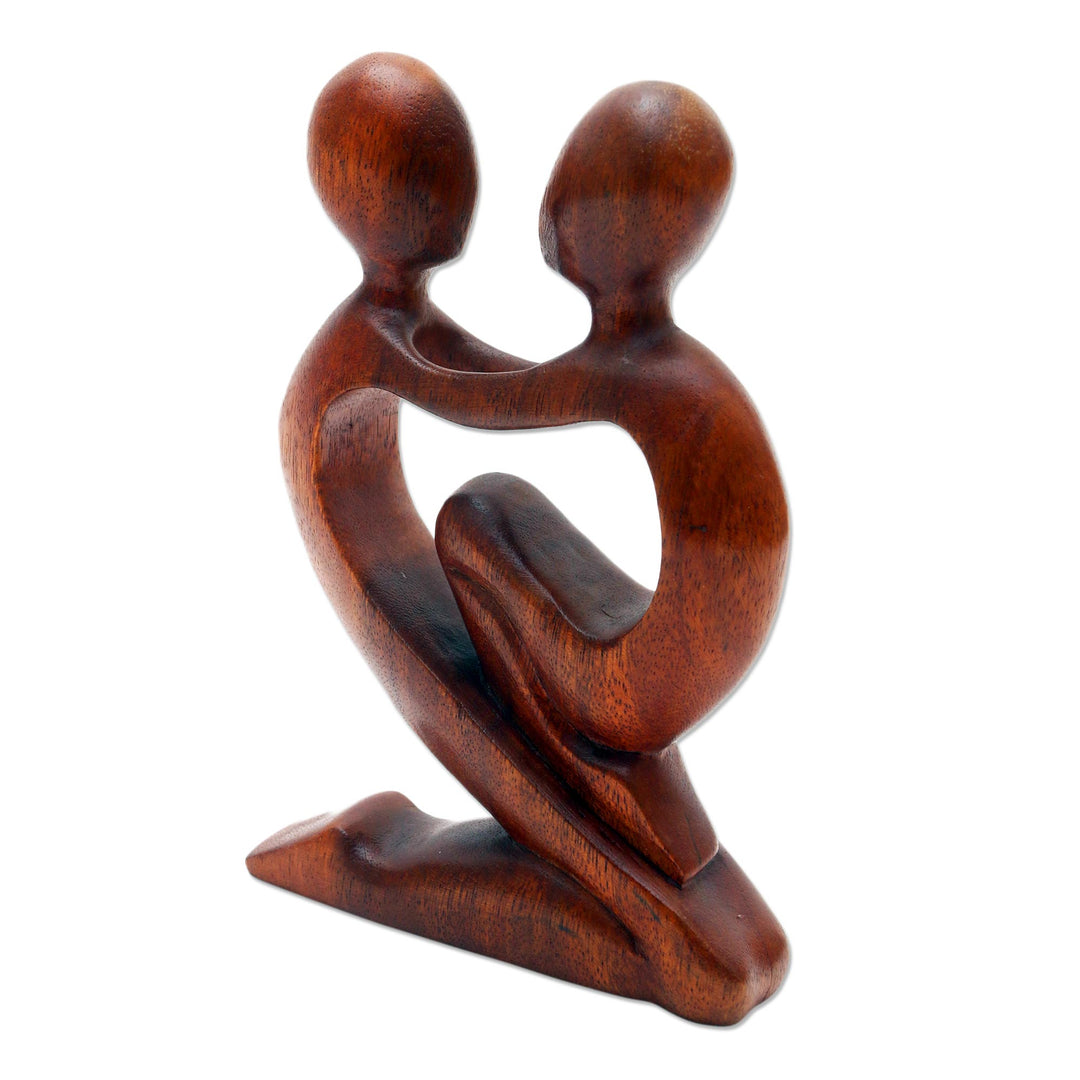 Original Romantic Wood Sculpture - True Love
