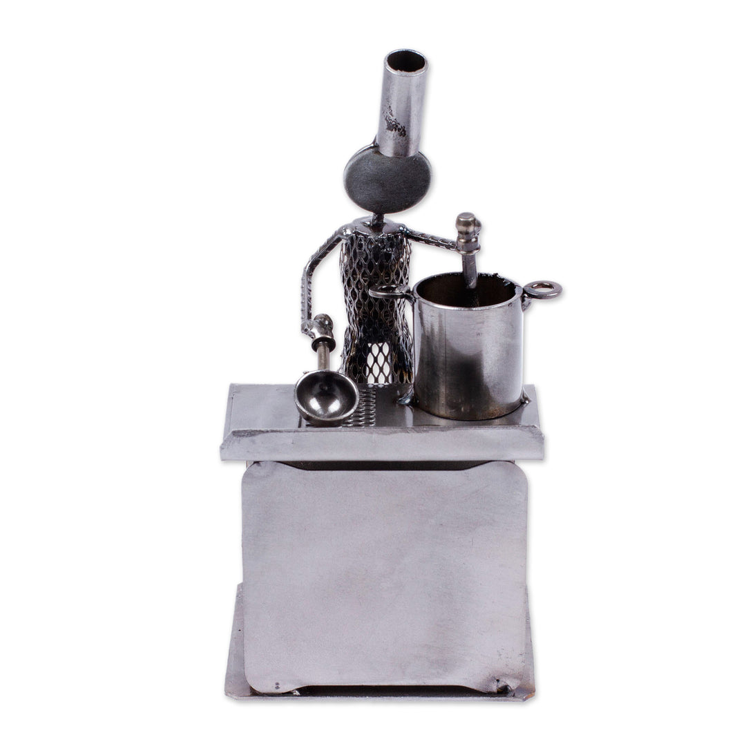 Recycled Metal Sculpture Rustic Mexico Eco Art - Rustic Chef