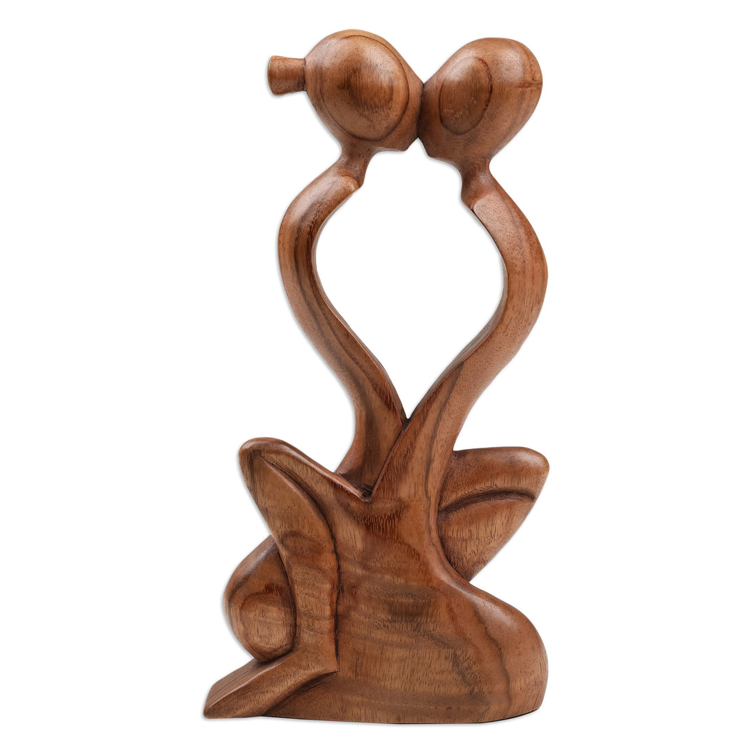 Romantic Wood Sculpture - Endless Kiss