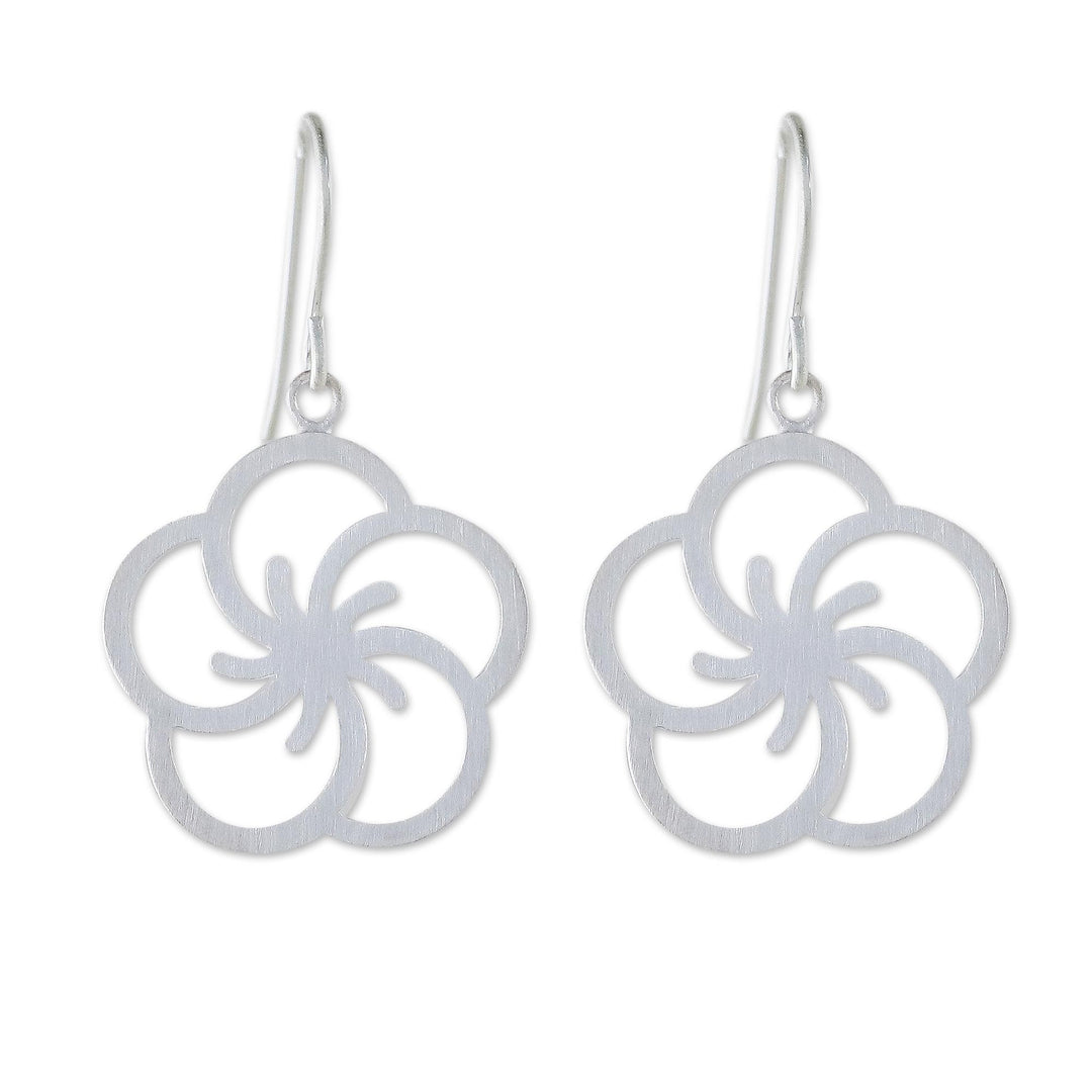 Floral Sterling Silver Earrings - Cherry Blossom