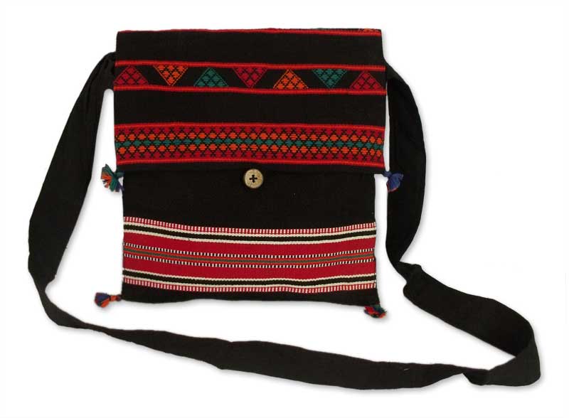 Indian Embroidered Cotton Shoulder Bag  - Celebration