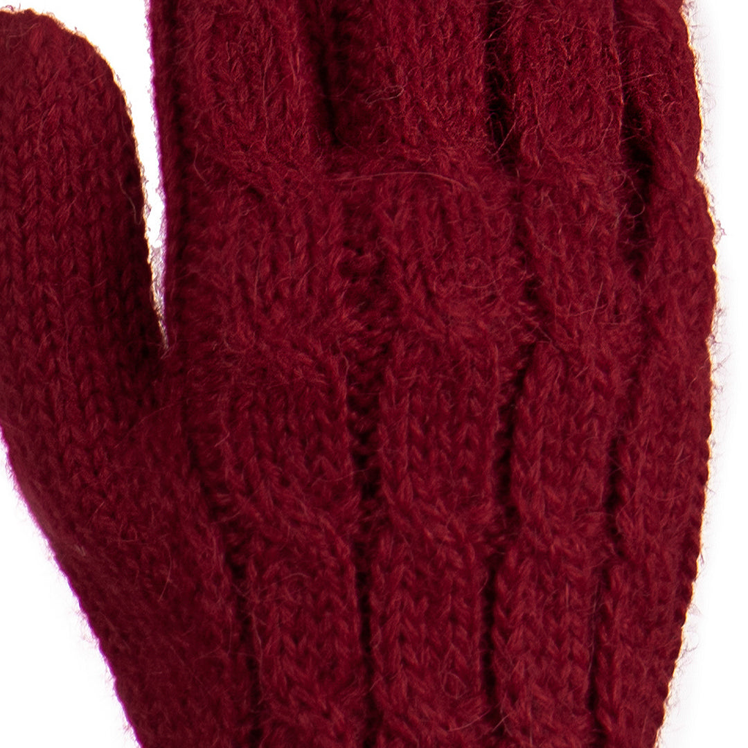 100% alpaca gloves - Lush Rose