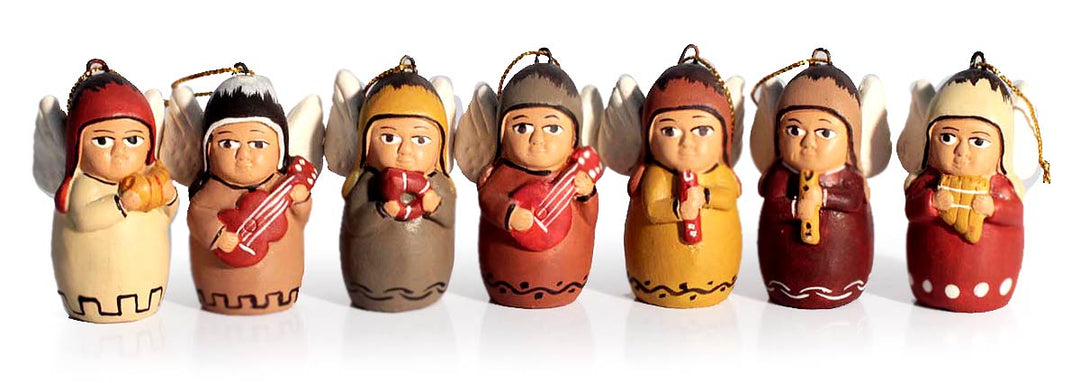 Christmas Holiday Ceramic Angel Ornaments (Set of 7) - Angel Orchestra