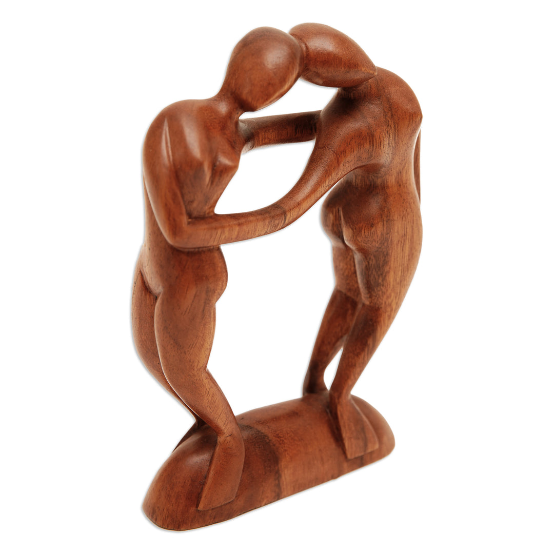 Wood sculpture - Couple in Love