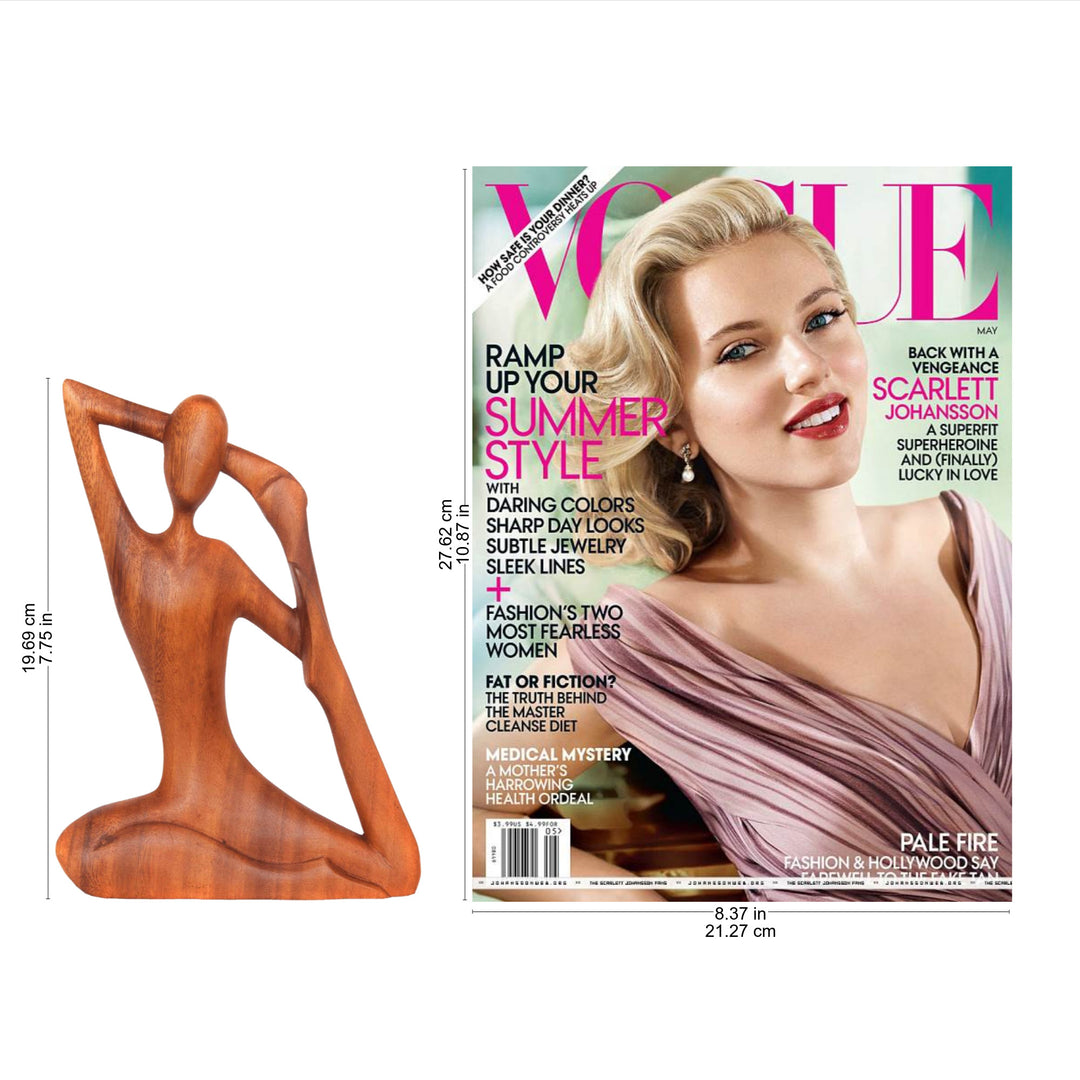 Wood Sculpture from Indonesia - Yoga Stretch