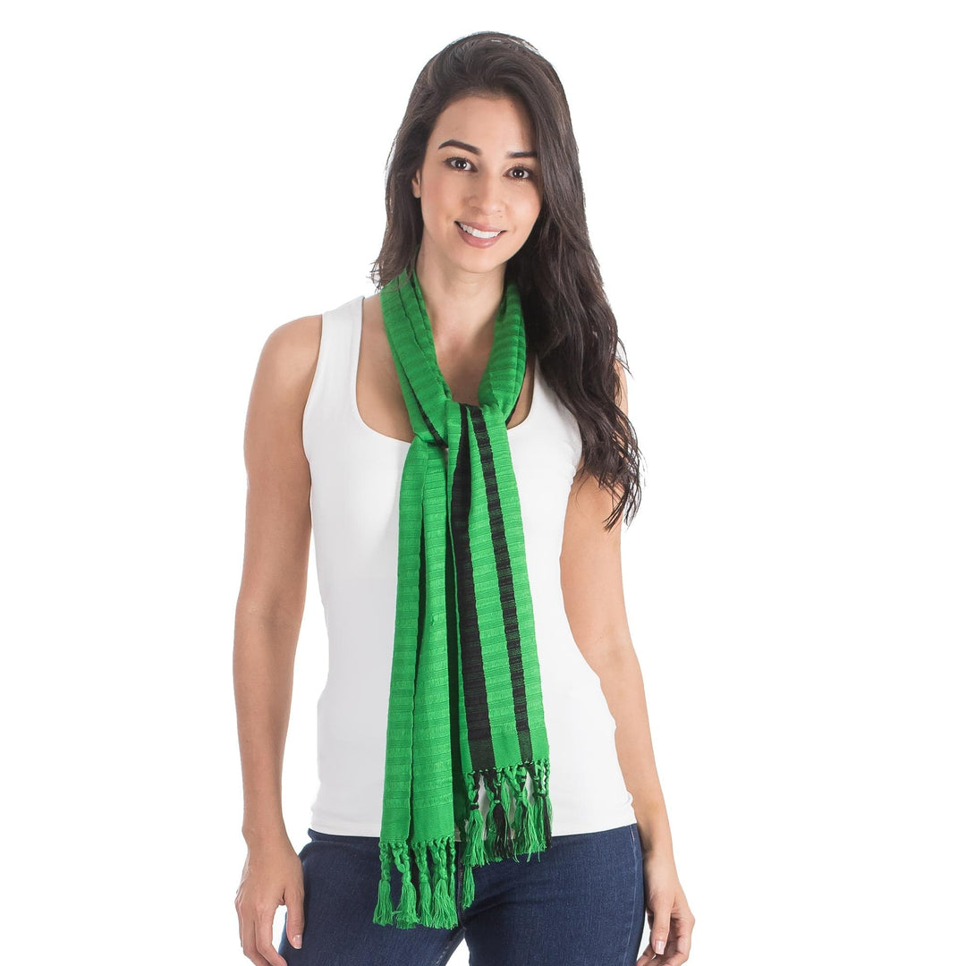 Scarf - Emerald Hummingbirds