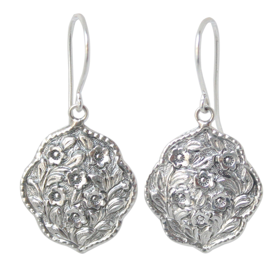 Sterling Silver Flower Earrings - Spring Bouquet