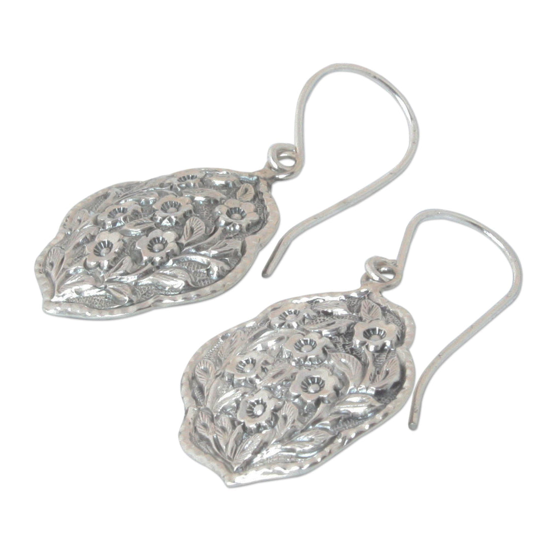 Sterling Silver Flower Earrings - Spring Bouquet