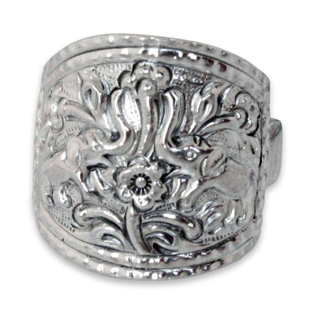 Sterling Silver Cocktail Ring - Spring Elephants
