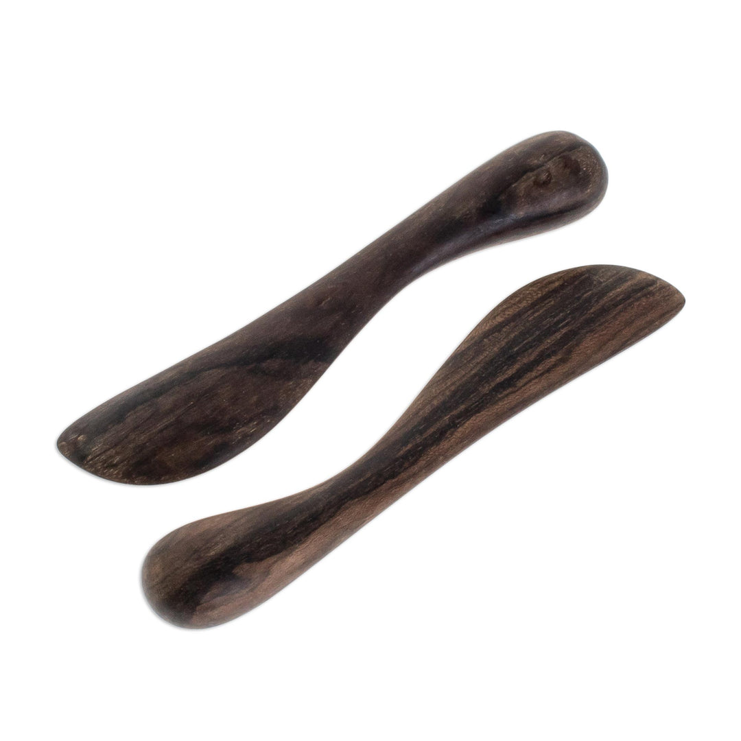Handcrafted Modern Wood Serving Utensils (Pair) - Peten Delicatessen