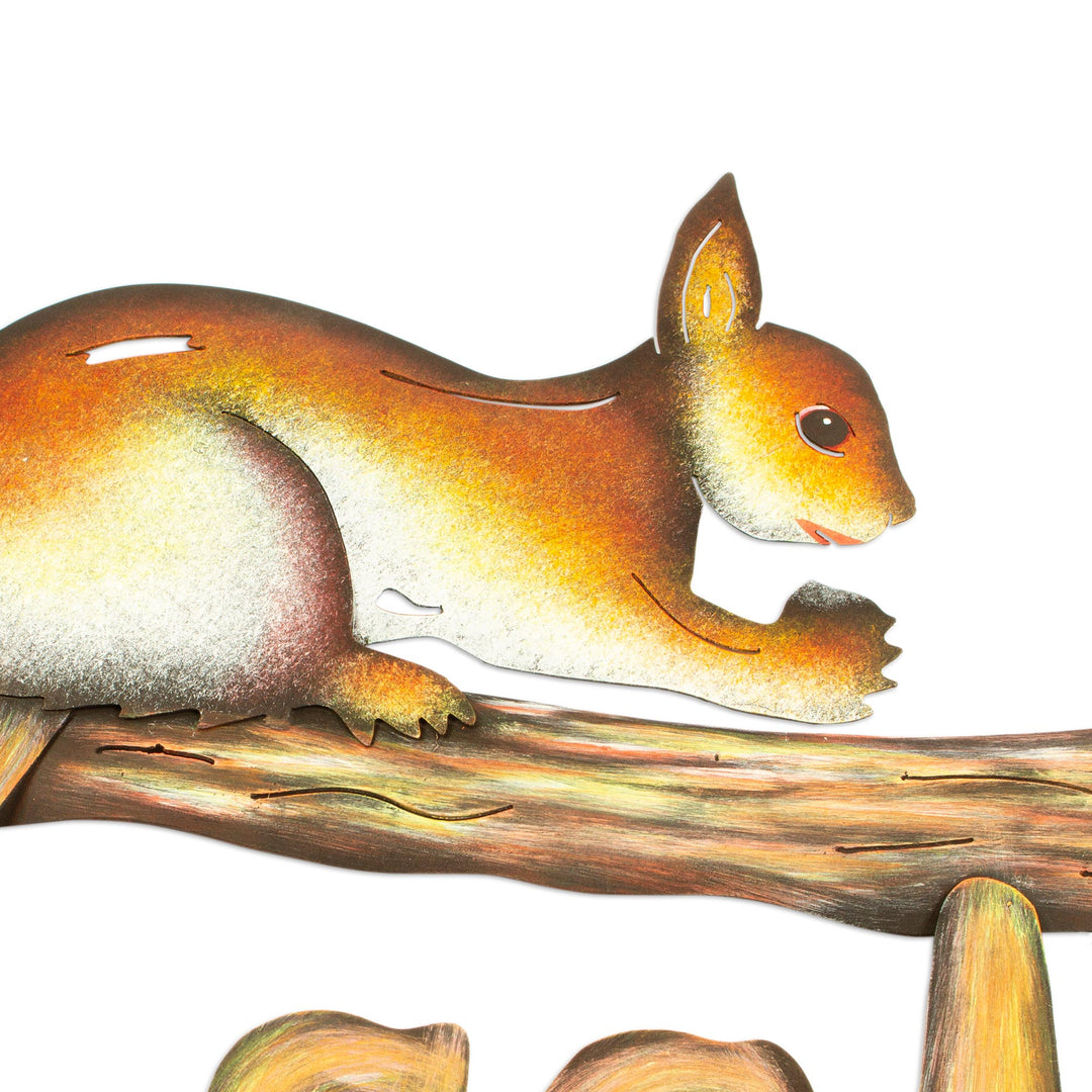 Steel Welcome Sign Outdoor Living - Busy Squirrel