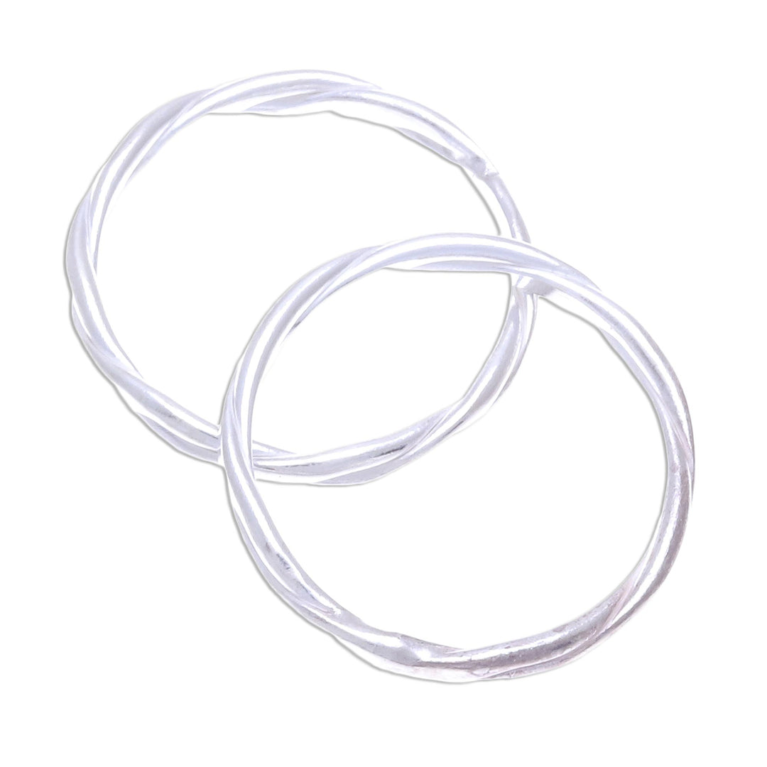 Sterling Silver Stacking Rings (Pair) - Relaxing Touch