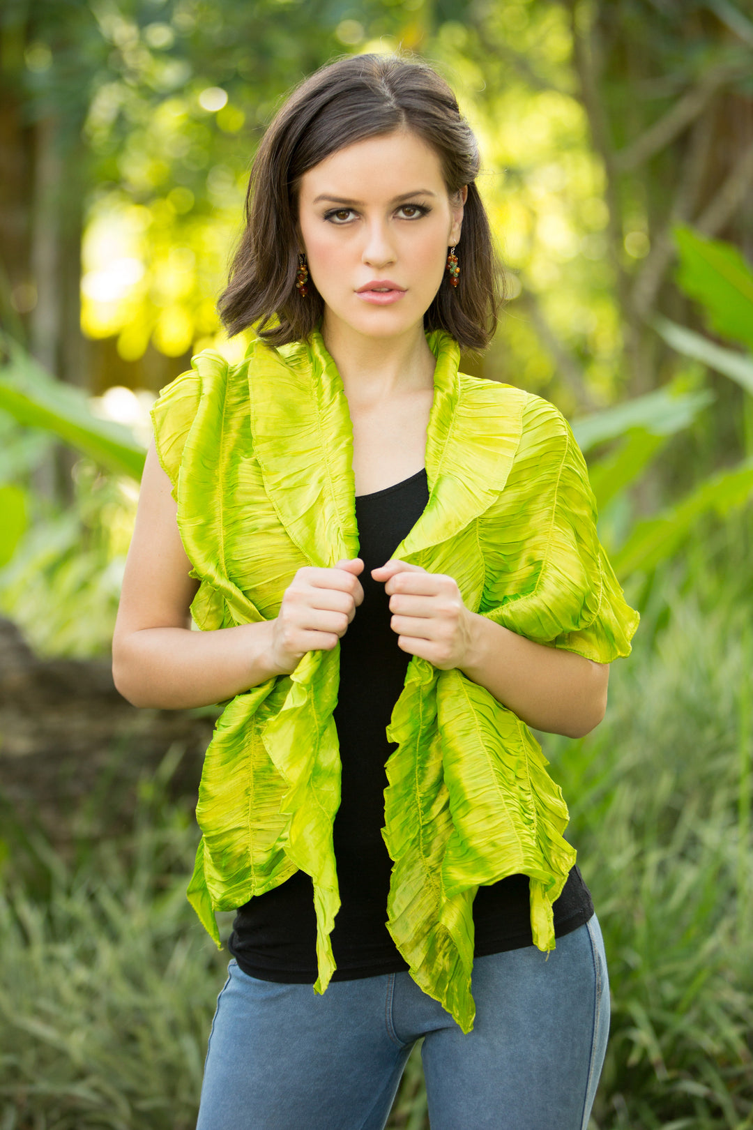 Fair Trade Rayon Scarf - Green Extravaganza