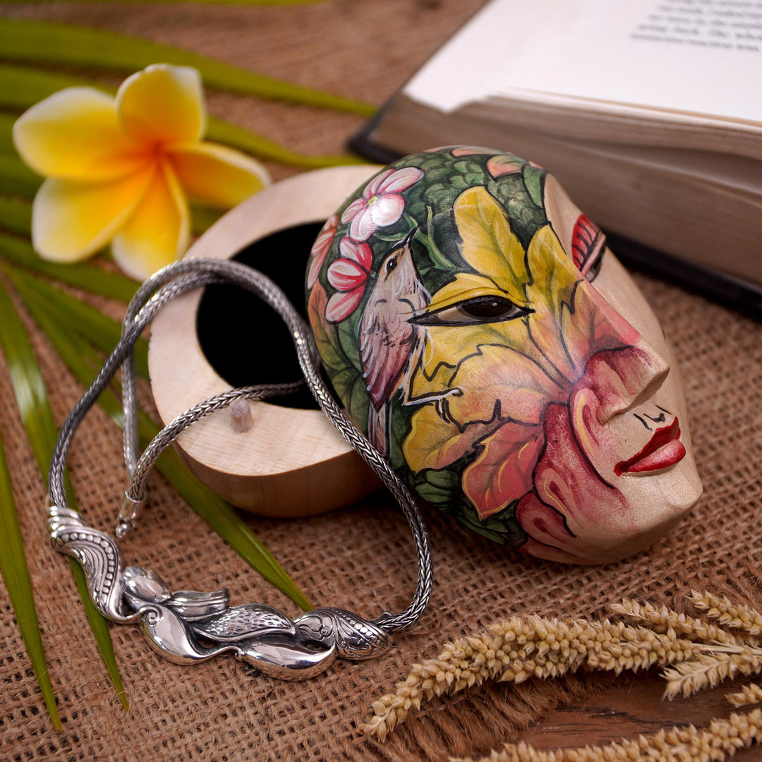 Hand Painted Wood Jewelry Box - Mysterious Lady