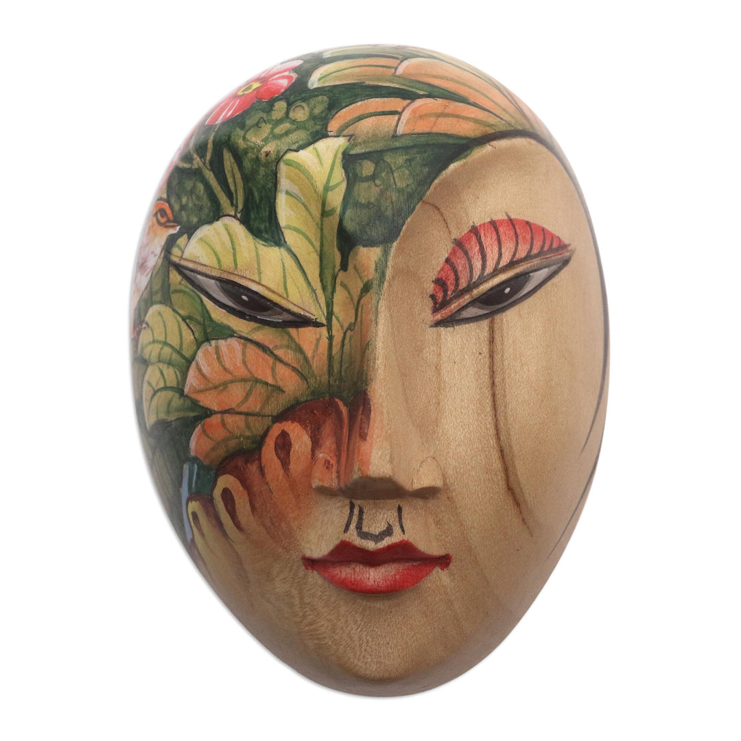 Hand Painted Wood Jewelry Box - Mysterious Lady