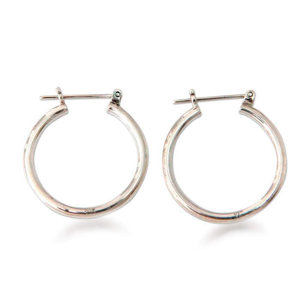 Sterling Silver Hoop Earrings (1 Inch) - Moonlit Goddess