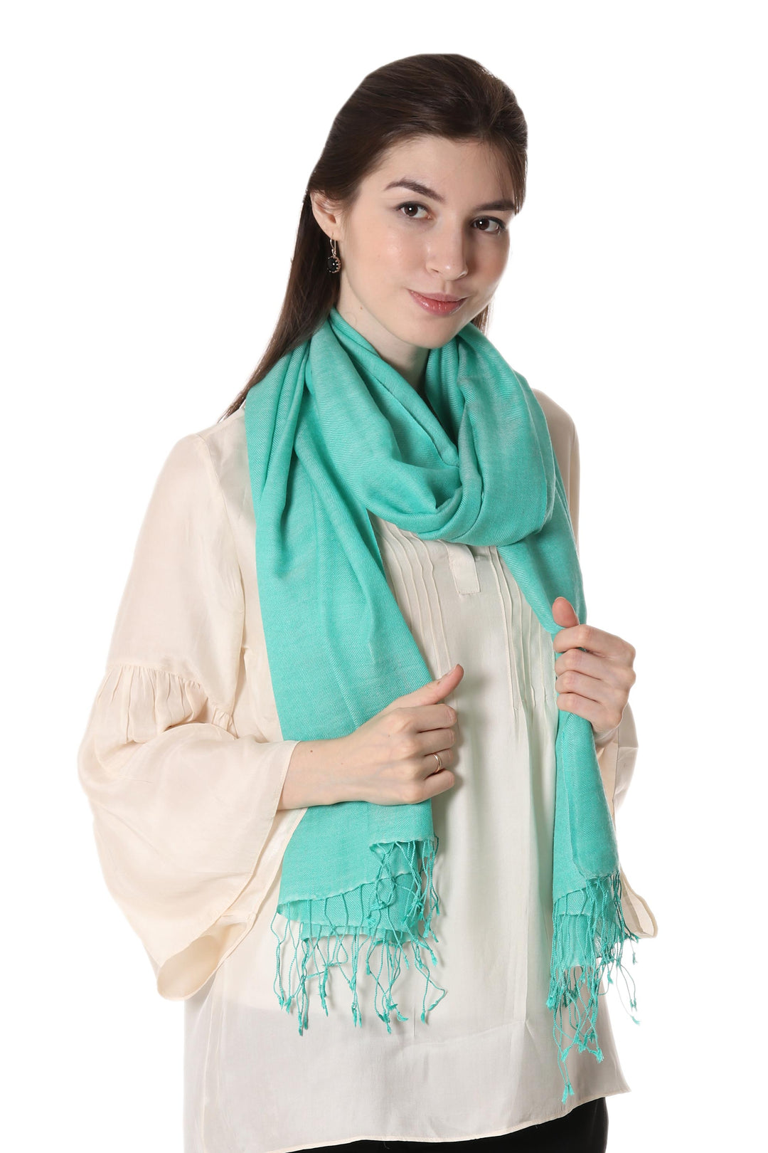 Wool shawl - Enchanted Sea