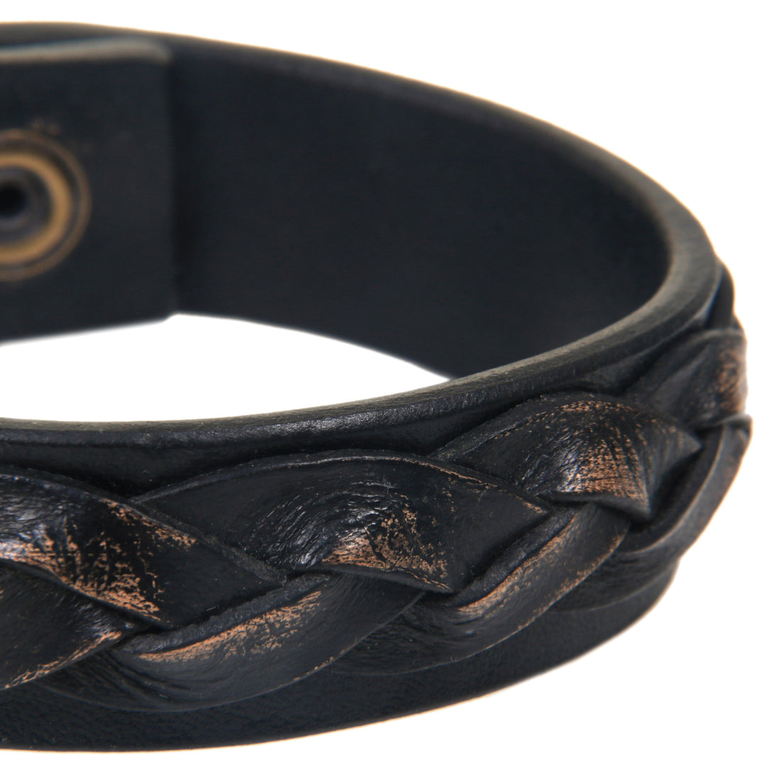 Men's Unique Leather Wristband Bracelet - Java Journeys