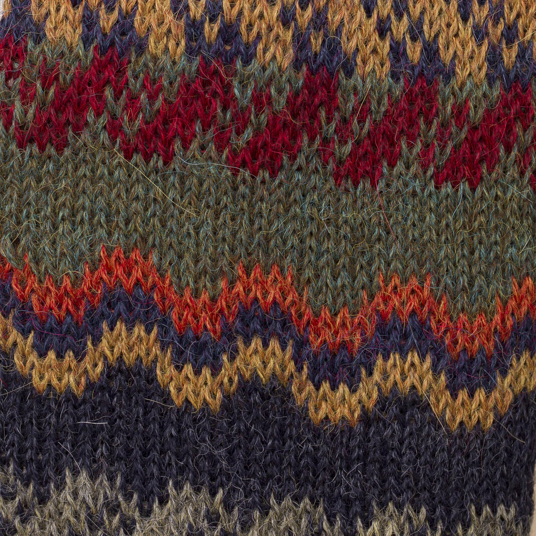 Alpaca Wool Striped Scarf - Lavish Winter
