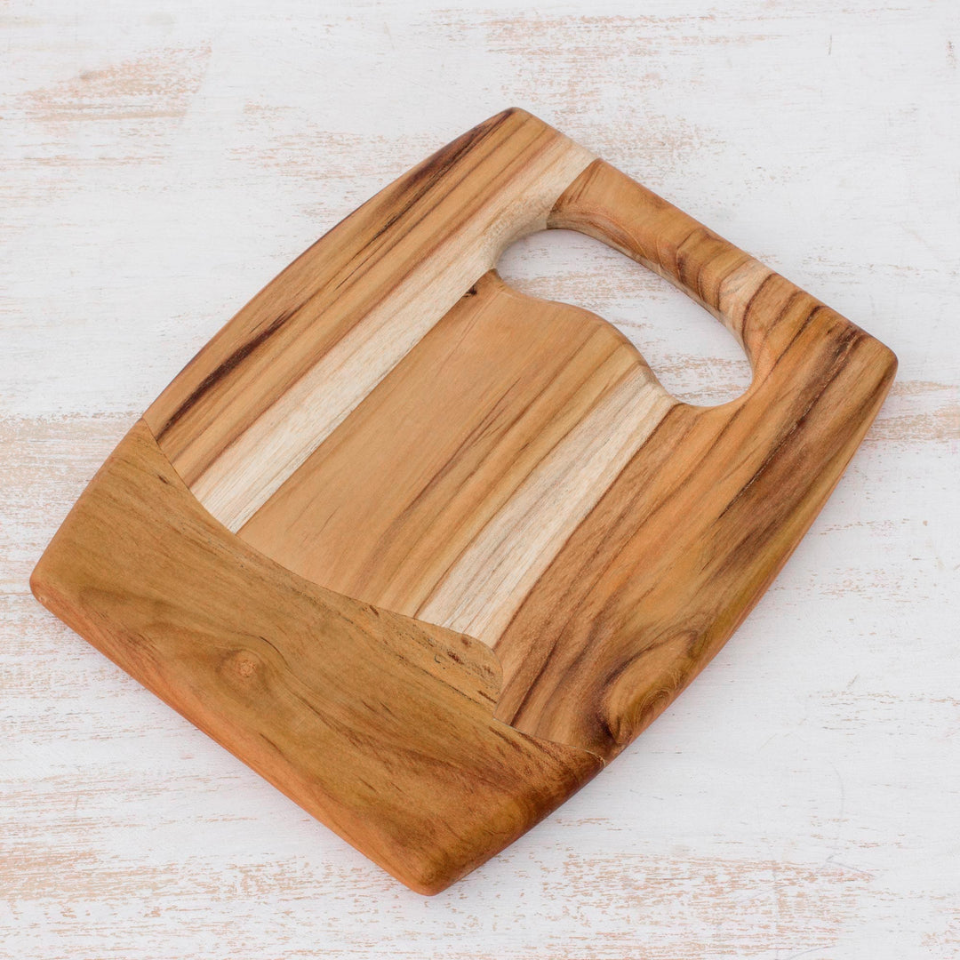 Handcrafted Teak Wood Cutting Board - Surf