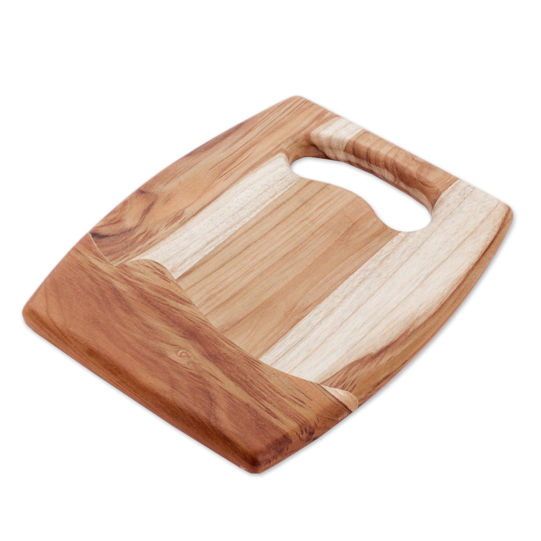 Handcrafted Teak Wood Cutting Board - Surf