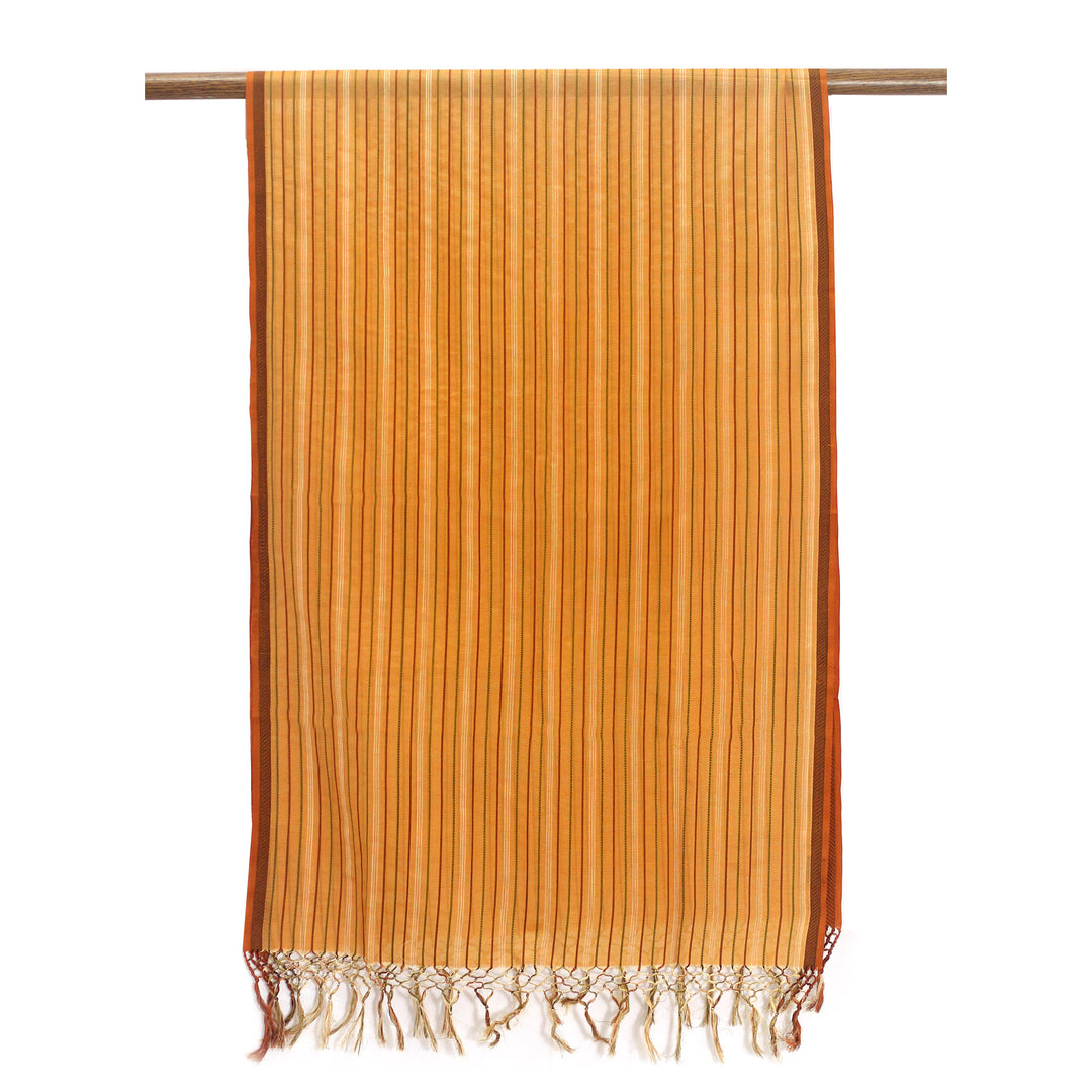 Cotton and silk shawl - India Sunset