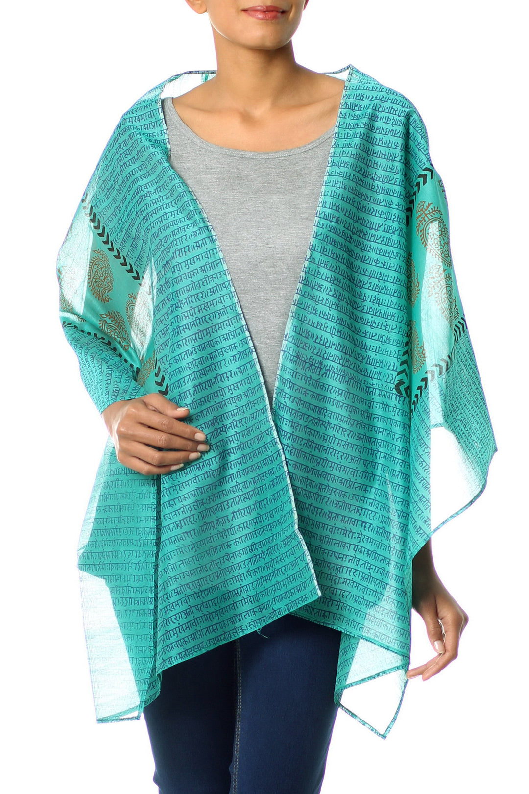 Cotton and silk shawl - Story in Paisley