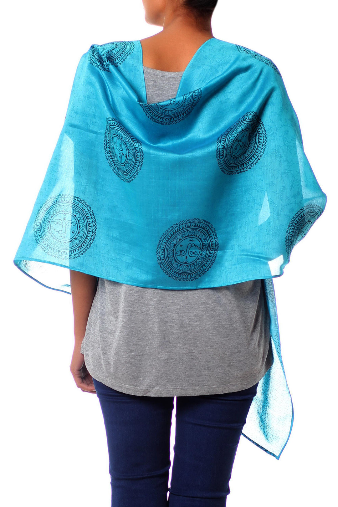 Cotton and silk shawl - India Sun