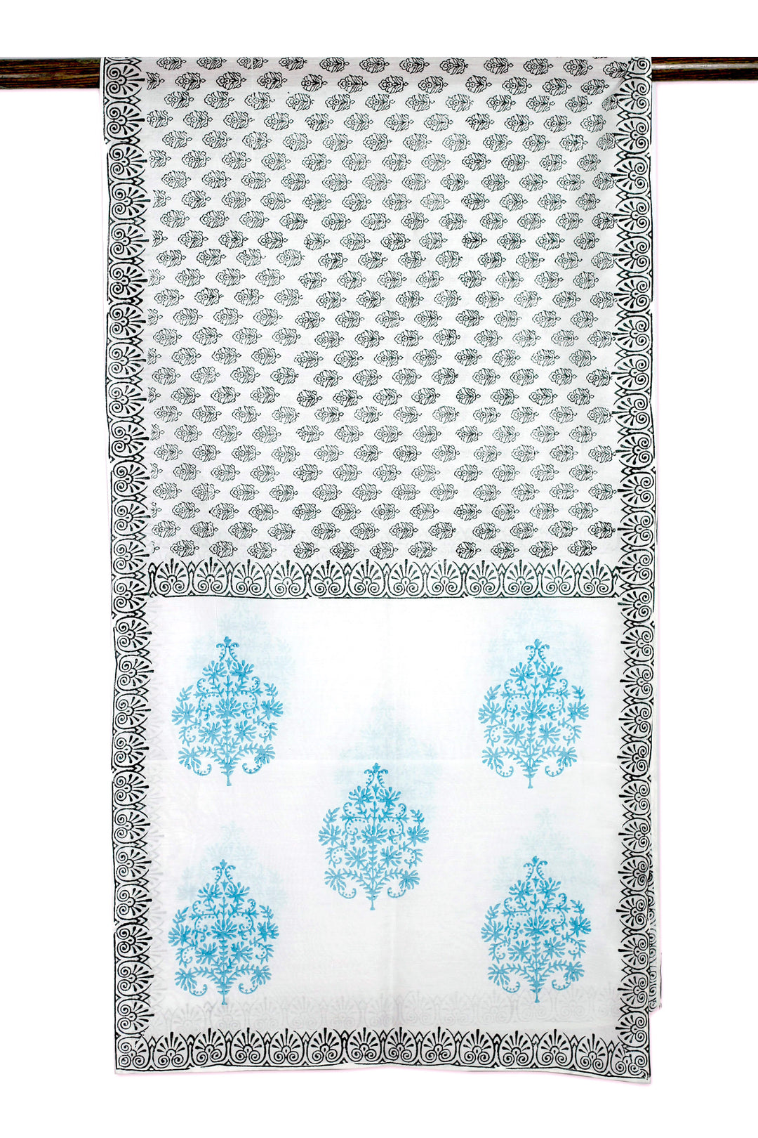 Cotton and silk shawl - Myriad Bouquets