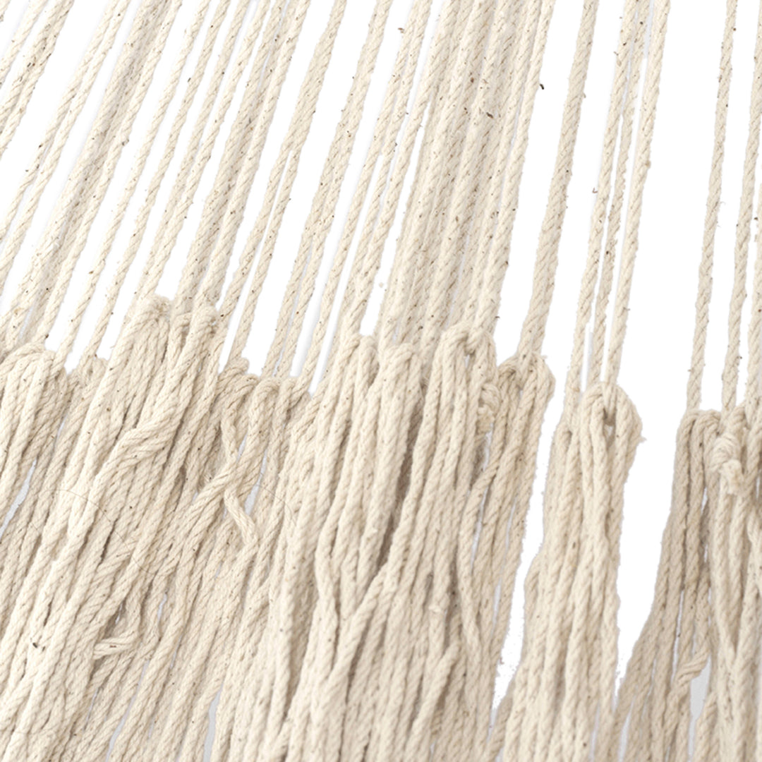 Hand Crafted Off White Cotton Mayan Hammock (Single) - Caribbean Beach